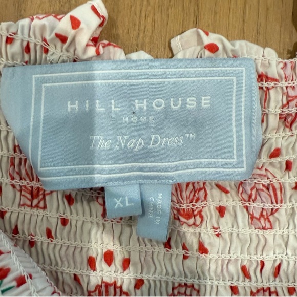 Hill House - Red and White Smocked Dress - XL - Picture 3 of 4